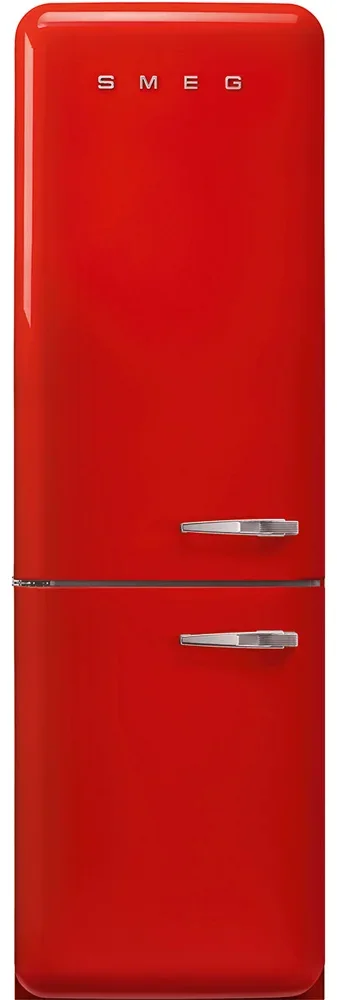 SMEG FAB32LRD6 Отдельностоящий двухдверный холодильник, стиль 50-х годов, 60 см, красный, No-frost, 