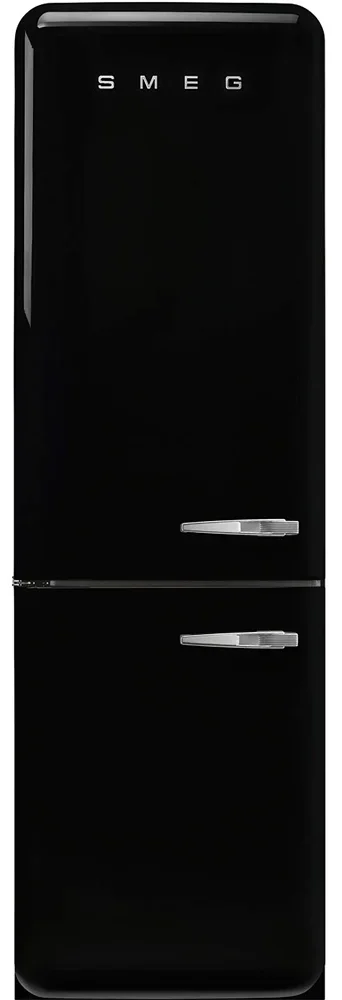 SMEG FAB32LBL6 Отдельностоящий двухдверный холодильник, стиль 50-х годов, 60 см, черный, No-frost, п